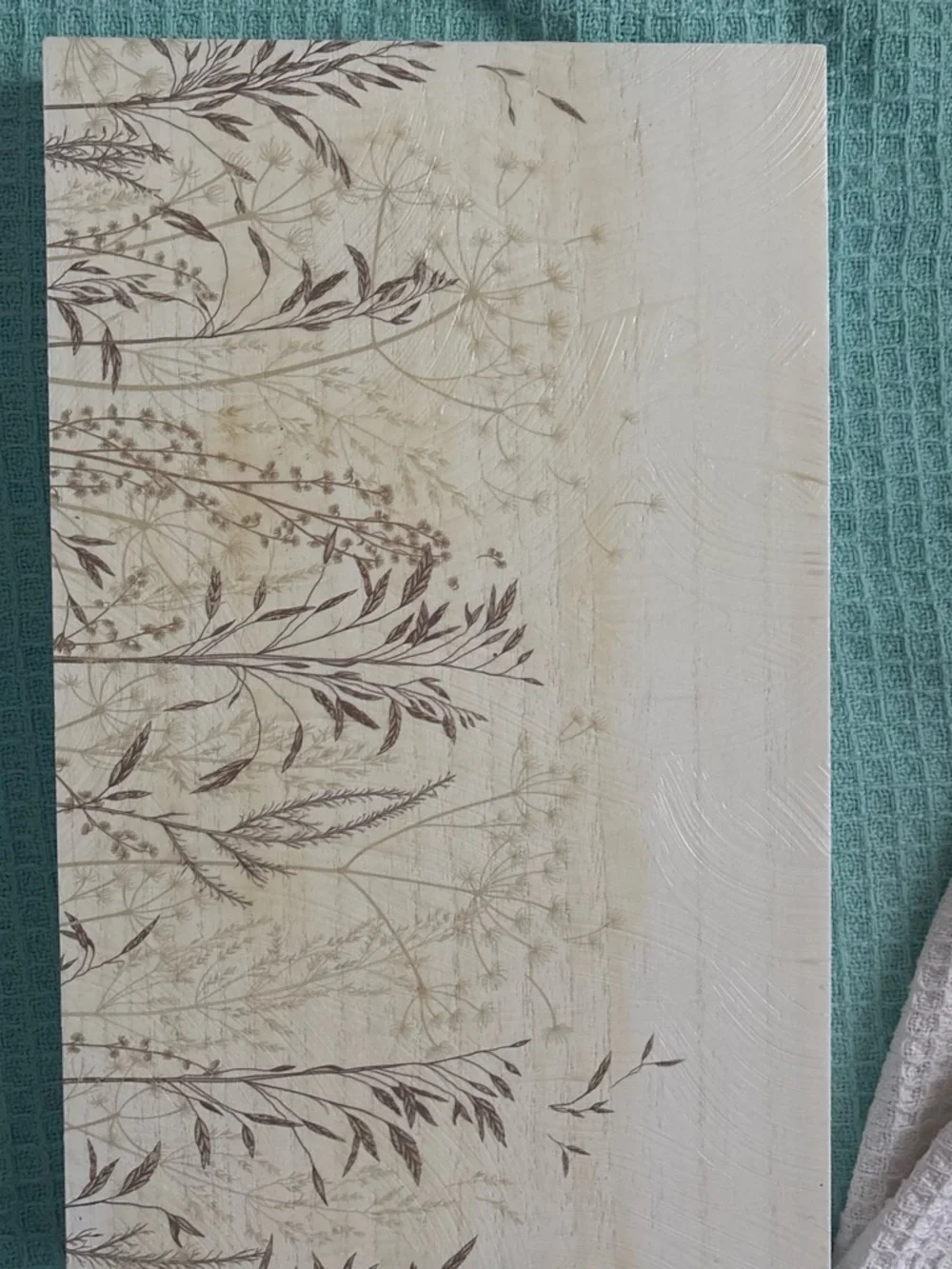 & Other Stories Botanical Panel Art in Cream and Brown